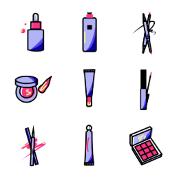 Cosmetic Products  Icons Set