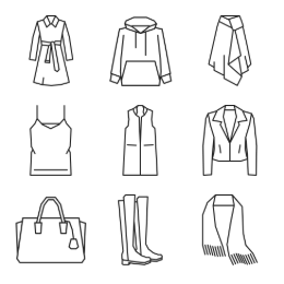 Fashion Apparel  Icons Set