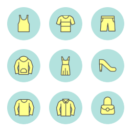 Fashion Apparel  Icons Set