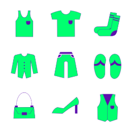 Fashion Apparel  Icons Set
