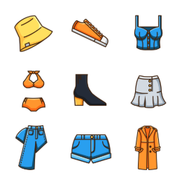 Fashion Apparel  Icons Set