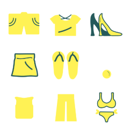 Fashion Apparel  Icons Set