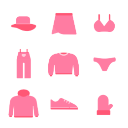 Fashion Apparel  Icons Set