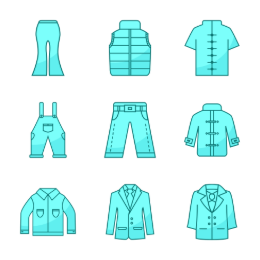 Fashion Apparel  Icons Set