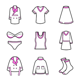 Fashion Apparel Icons Set Icons Set
