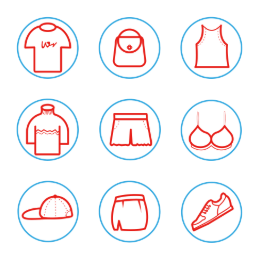 Fashion Apparel  Icons Set