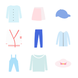 Fashion Icons Collection Icons Set