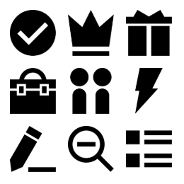 Flat Right - Angle  Icons Set