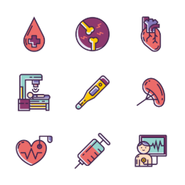 Healthcare Colored  Icons Set