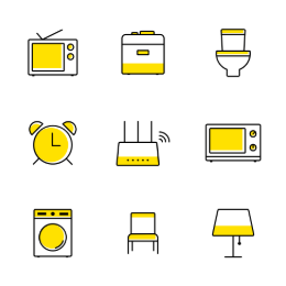 Household Items  Icons Set