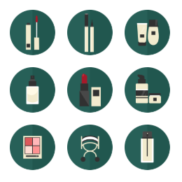 Makeup Essentials  Icons Set