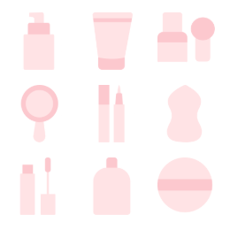 Makeup Products  Icons Set