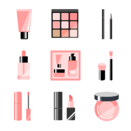 Makeup Products  Icons Set