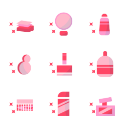 Makeup Tools & Products Icons Set