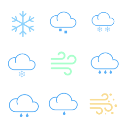 Meteorological Icons Set Icons Set