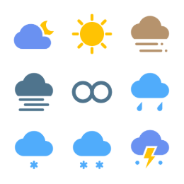 Meteorological Icons Set Icons Set