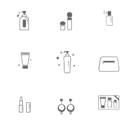Minimalist Beauty  Icons Set