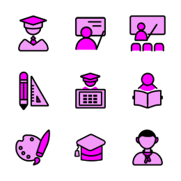 School Life  Icons Set