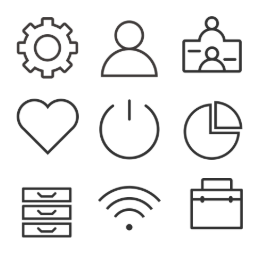 Simplified Line Icons Set Icons Set