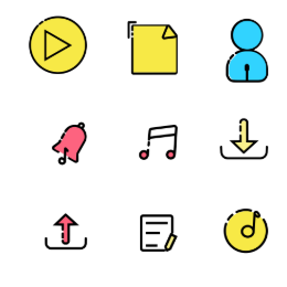 Utility & Media  Icons Set