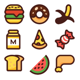 Delicious Food  Icons Set