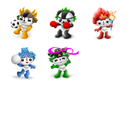 Beijing Olympic 2 Icons Set