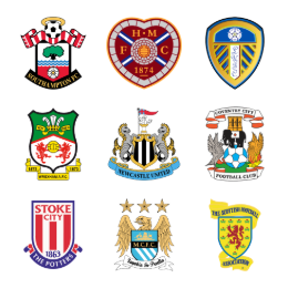 British Football Club Icons Set