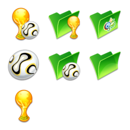 Comic World Cup Icons Set