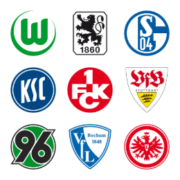 German Football Club Icons Set