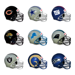NFL Helmets Icons Set