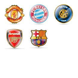 Soccer teams Icons Set