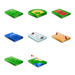 Sport Fields Icons Set