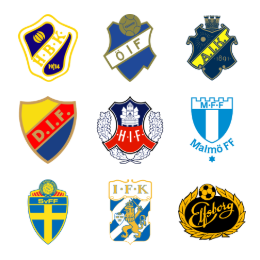 Swedish Football Club Icons Set