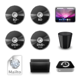Black Glossy Icons Set