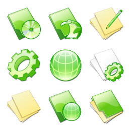 Green Ville Icons Set