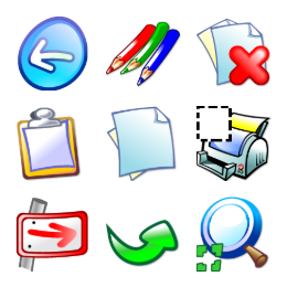 Kde for Kids Actions Icons Set
