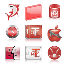 Red CandyBar Icons Set
