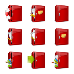Shiny Lockers Icons Set