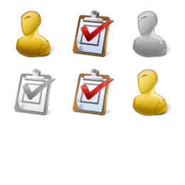 User task report Icons Set
