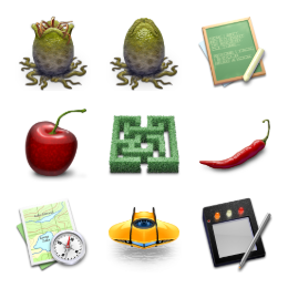 World of Aqua 4 Icons Set