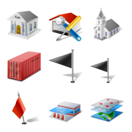 GIS GPS MAP Icons Set