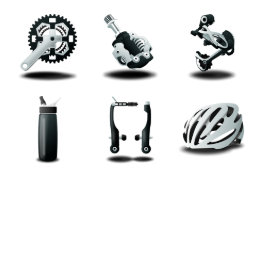 Mountain Bike Icons Set