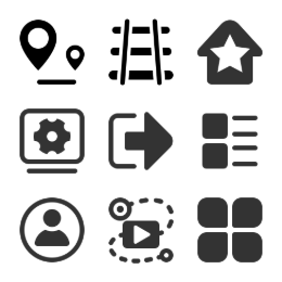 Railway & Administrative  Icons Set
