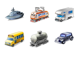 Real Vista Transportation Icons Set