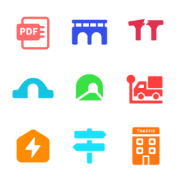 Road Property  Icons Set