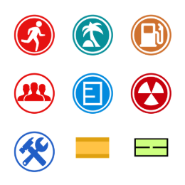 Shanghai Marine Infrastructure  Icons Set