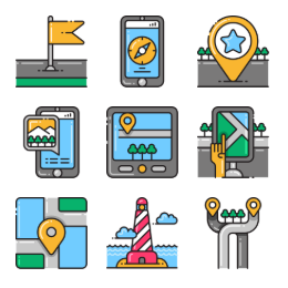 Transport & Navigation  Icons Set