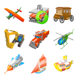 Transport For Vista Icons Set